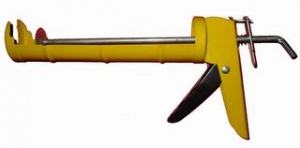  Пистолет полукорпусной для герметика желтый  26197