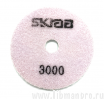 Круг алмазный шлифовальный  гибкий для УШМ 100х3х18мм P3000 Skrab 36283