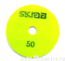 Круг алмазный шлифовальный  гибкий для УШМ 100х3х18мм P50 Skrab 36264