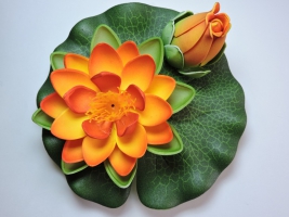 Цветок водоплавающий оранжевый (d-14 см) PH-3252 44026